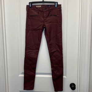 AG coated moto leggings size 26